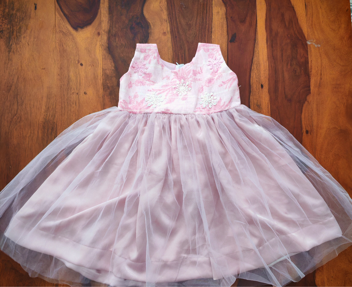 Pink Frock with Embroidery