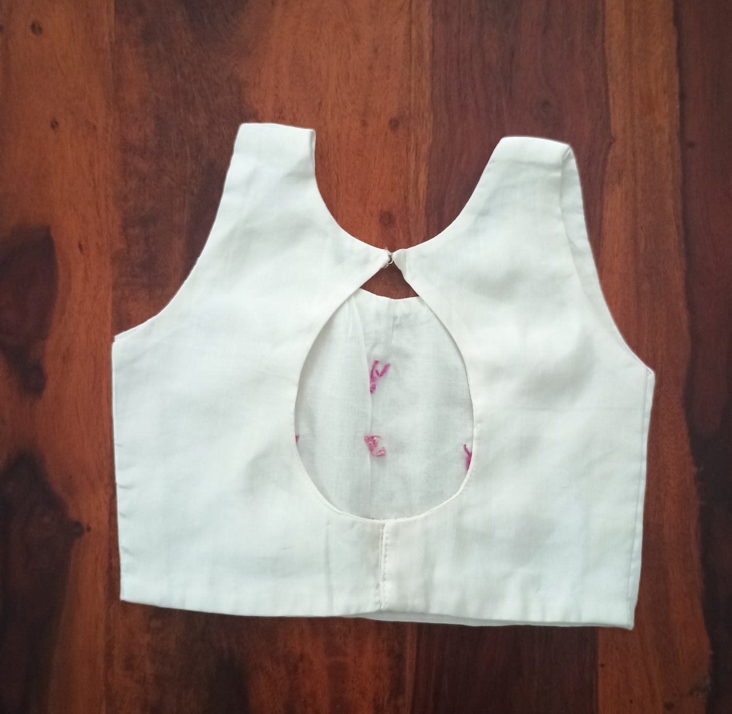 Sleeveless Linen satin crop top with deep purple pink gathered skirt