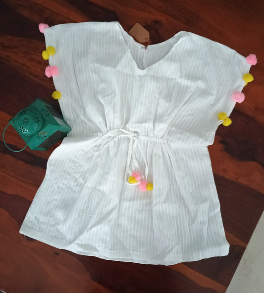 White cotton kaftan
