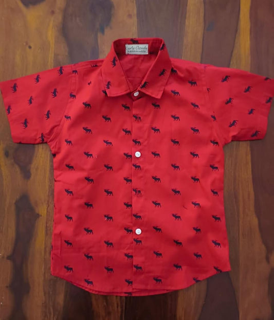 Christmas Edit (Short sleeved/ long sleeved Red Christmas reindeer shirt